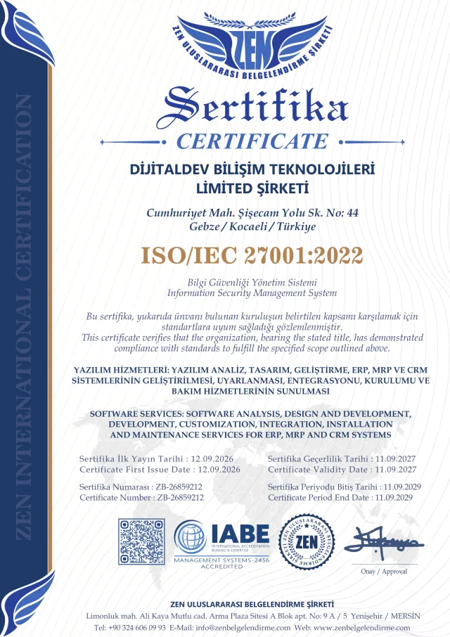 ISO/IEC 27001:2022 certificate preview