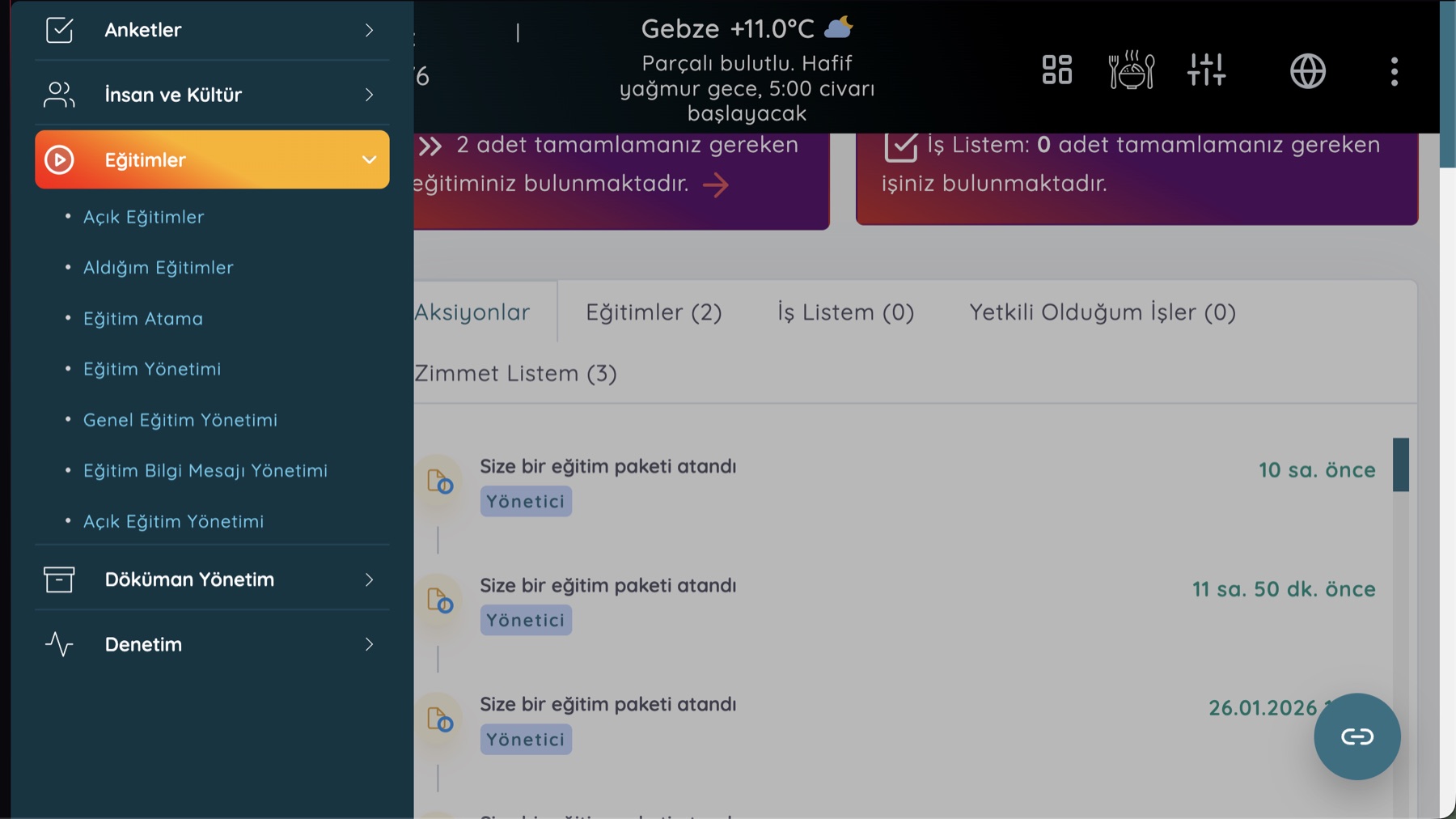 DijitalDev Web paneli